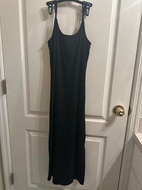 wild fable Black Ribbed Bodycon Midi Sundress